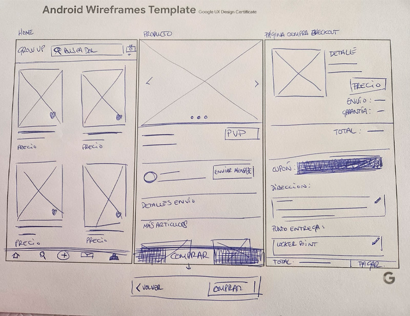 GrowUp - Wireframes